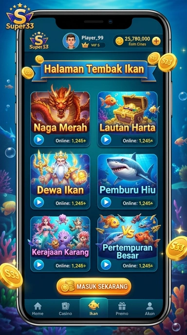 Tampilan aplikasi super33 yang modern dan menarik.